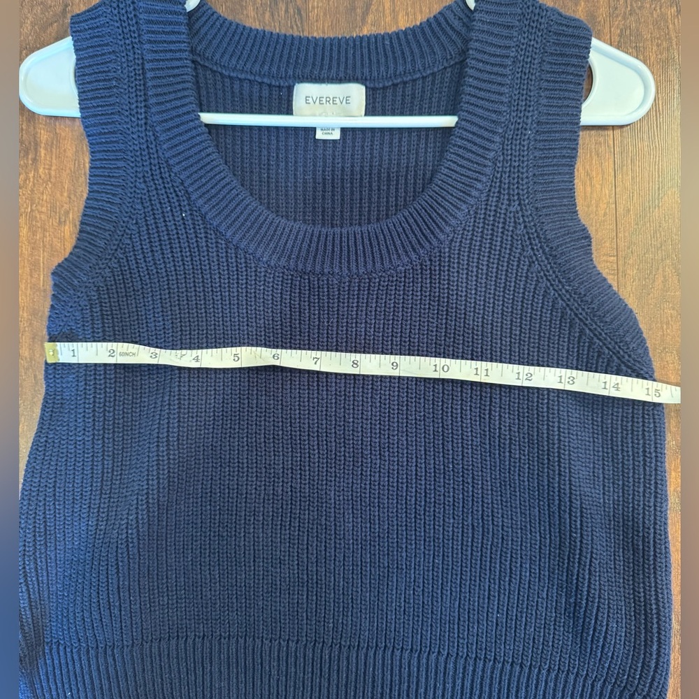 Evereve Jodie Navy Blue Knitted Tank | Small - Picture 6 of 7